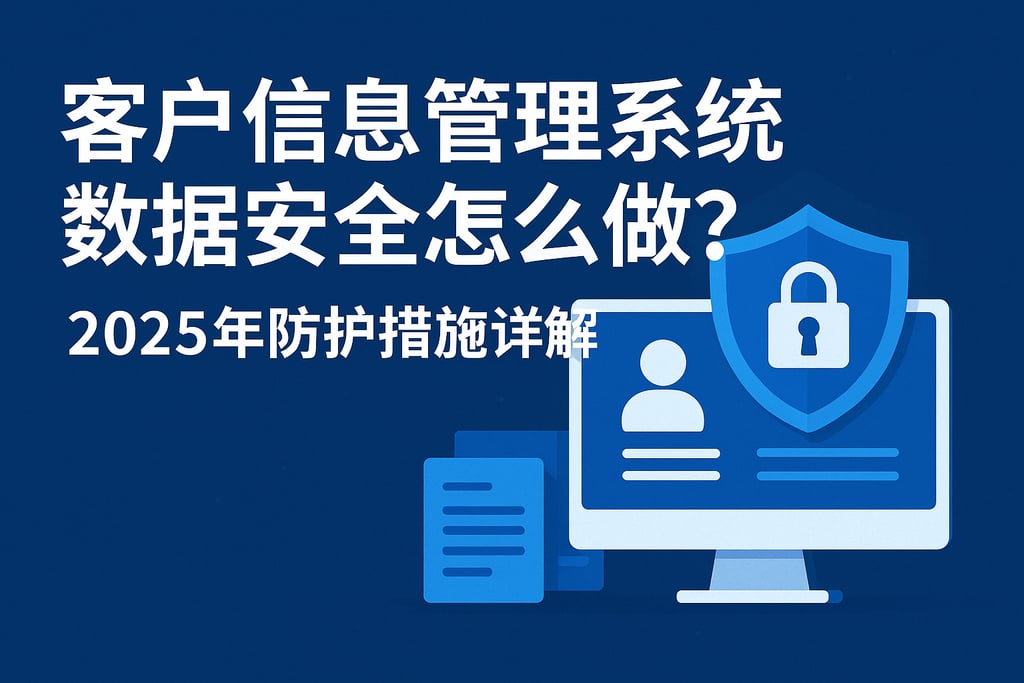 客户信息管理系统数据安全怎么做？2025年防护措施详解