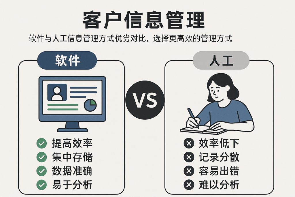 客户信息管理软件与人工信息管理方式优劣对比，选择更高效的管理方式