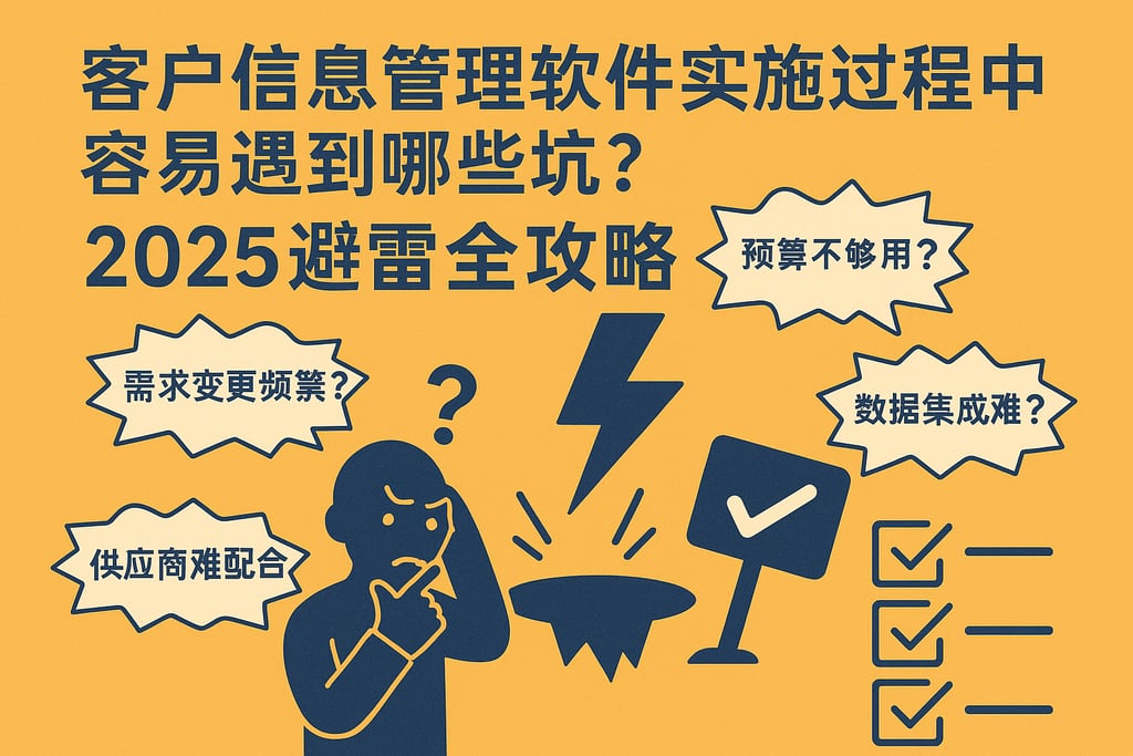 客户信息管理软件实施过程中容易遇到哪些坑？2025避雷全攻略
