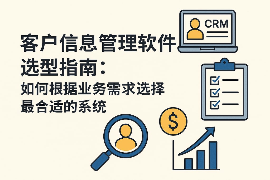客户信息管理软件选型指南：如何根据业务需求选择最合适的系统