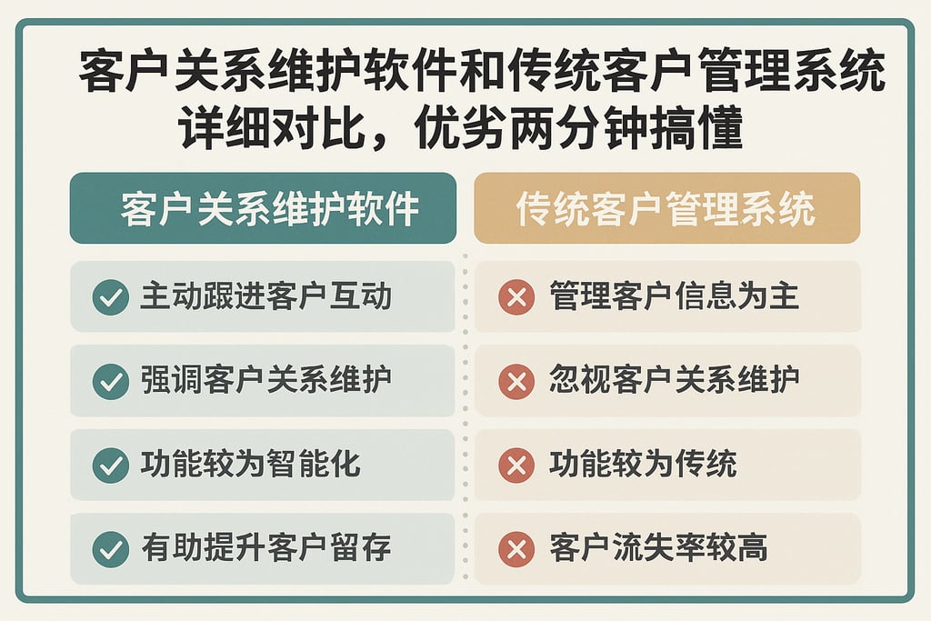 客户关系维护软件和传统客户管理系统详细对比，优劣两分钟搞懂