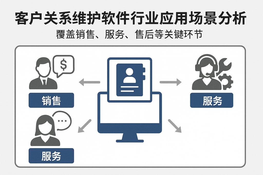客户关系维护软件行业应用场景分析，覆盖销售、服务、售后等关键环节