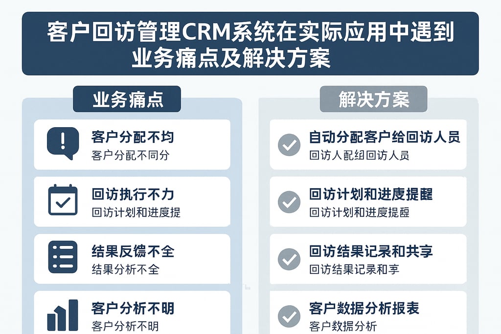 客户回访管理CRM系统在实际应用中遇到的业务痛点及解决方案