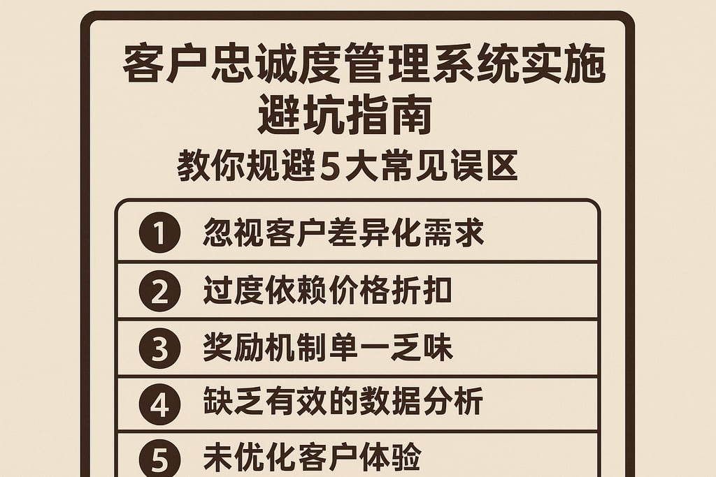 客户忠诚度管理系统实施避坑指南，教你规避5大常见误区