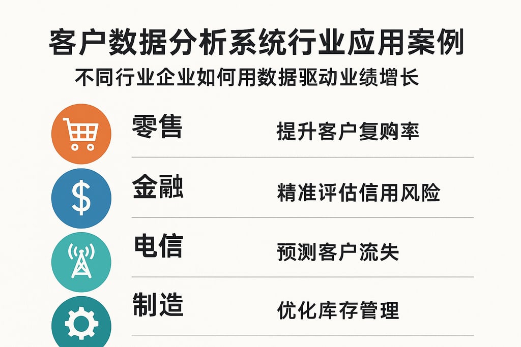 客户数据分析系统行业应用案例：不同行业企业如何用数据驱动业绩增长