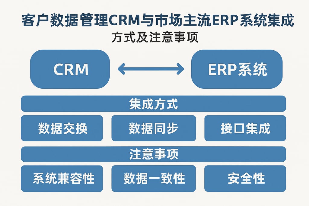 客户数据管理CRM与市场主流ERP系统集成方式及注意事项