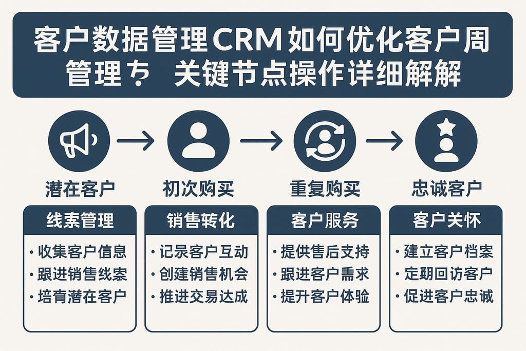 客户数据管理CRM如何优化客户生命周期管理？关键节点操作详解