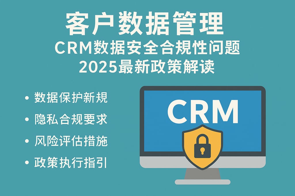 客户数据管理CRM数据安全合规性问题2025最新政策解读