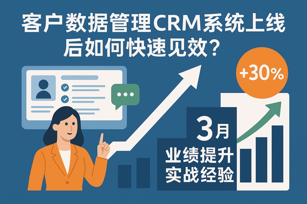 客户数据管理CRM系统上线后如何快速见效？三个月业绩提升实战经验