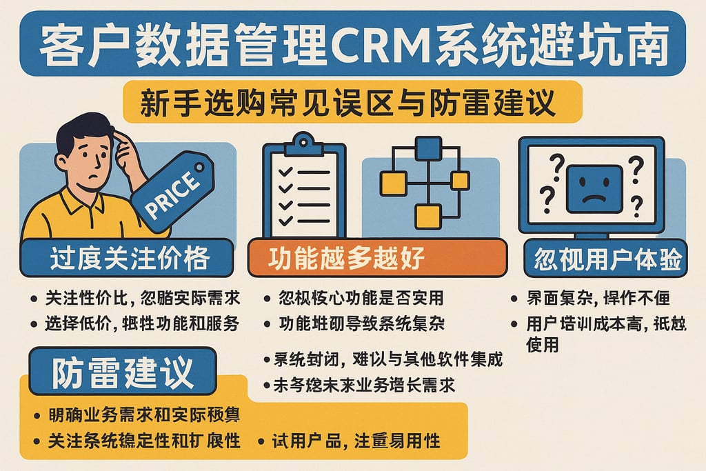 客户数据管理CRM系统避坑指南：新手选购常见误区与防雷建议
