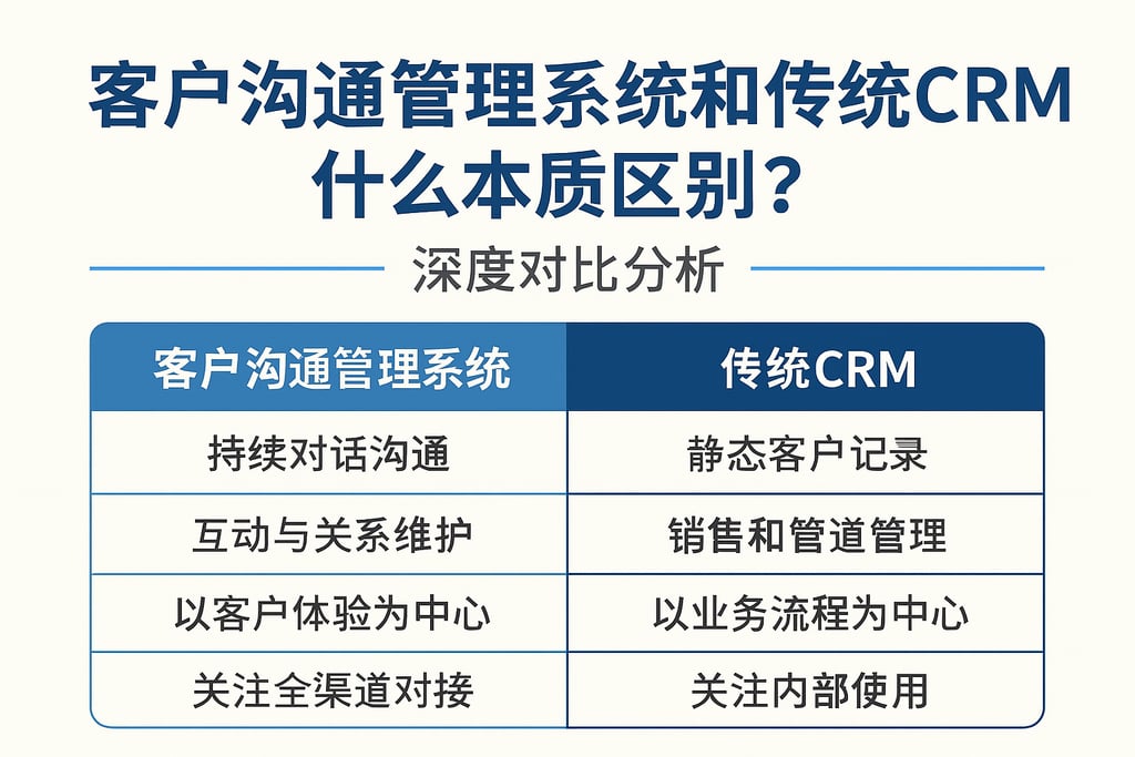 客户沟通管理系统和传统CRM有什么本质区别？深度对比分析