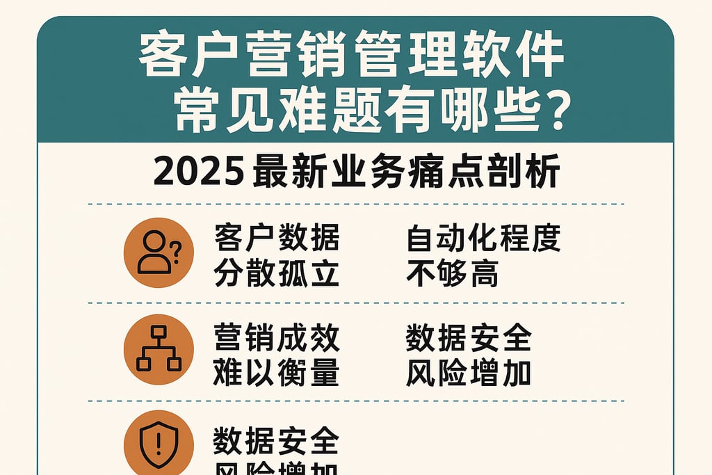 客户营销管理软件常见难题有哪些？2025最新业务痛点剖析