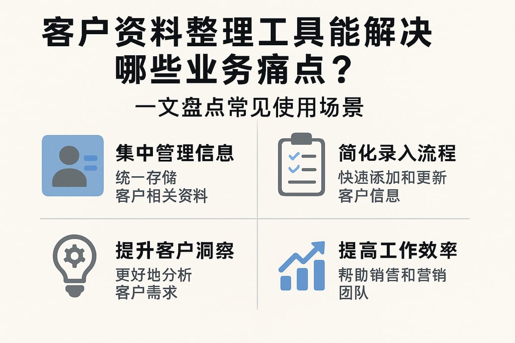 客户资料整理工具能解决哪些业务痛点？一文盘点常见使用场景