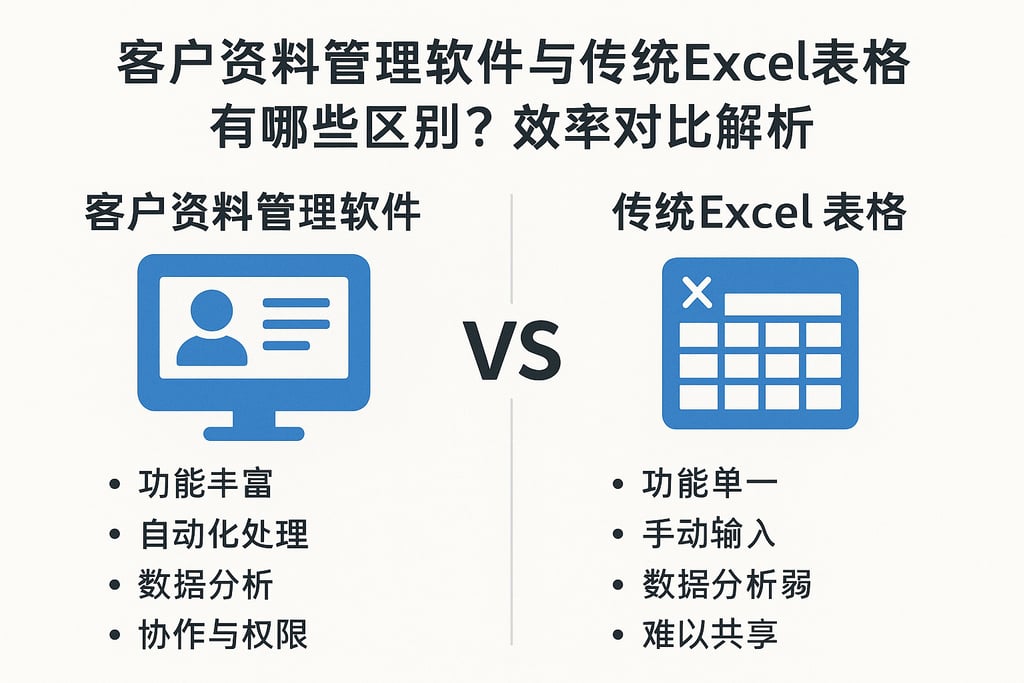 客户资料管理软件与传统Excel表格有哪些区别？效率对比解析