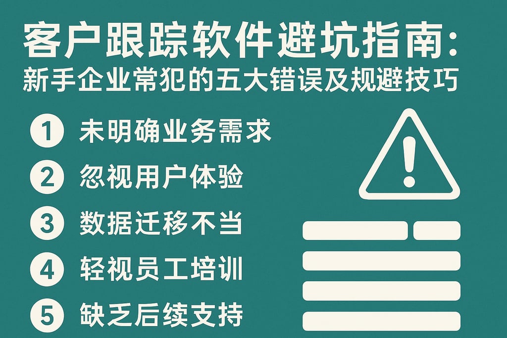 客户跟踪软件避坑指南：新手企业常犯的五大错误及规避技巧