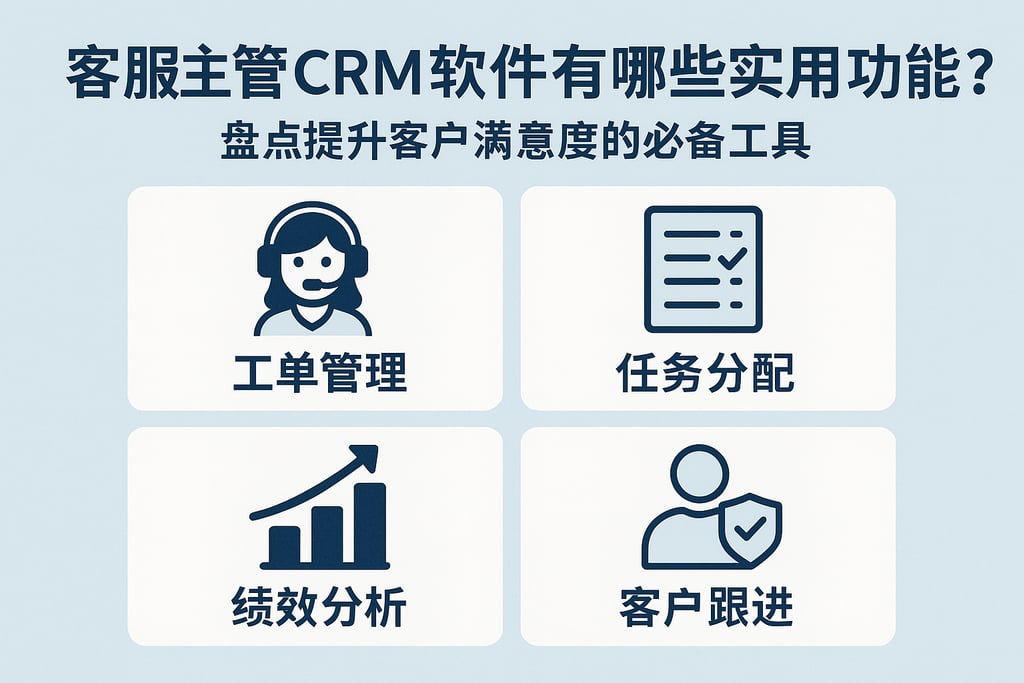客服主管CRM软件有哪些实用功能？盘点提升客户满意度的必备工具