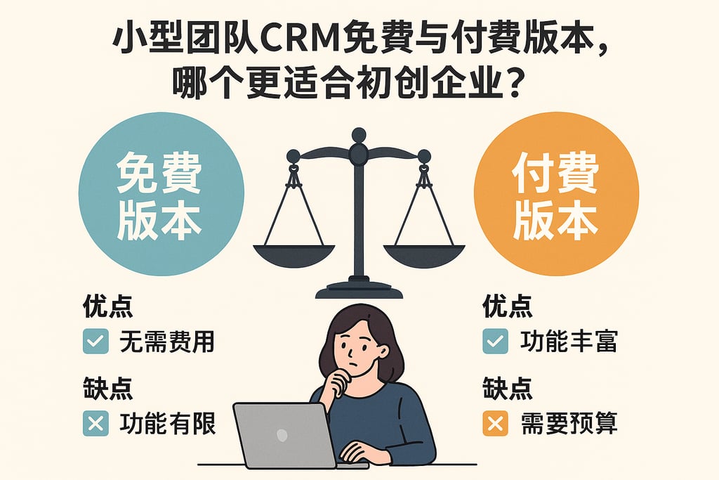 小型团队CRM免费与付费版本对比，哪个更适合初创企业？