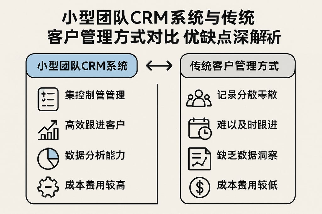 小型团队CRM系统与传统客户管理方式对比，优缺点深度解析