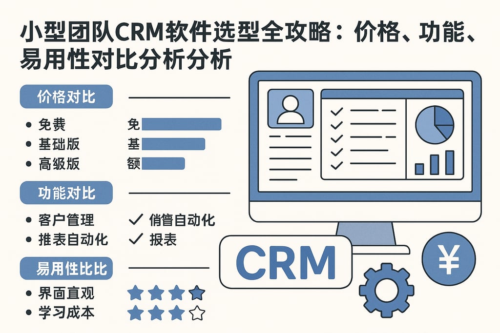 小型团队CRM软件选型全攻略：价格、功能、易用性对比分析