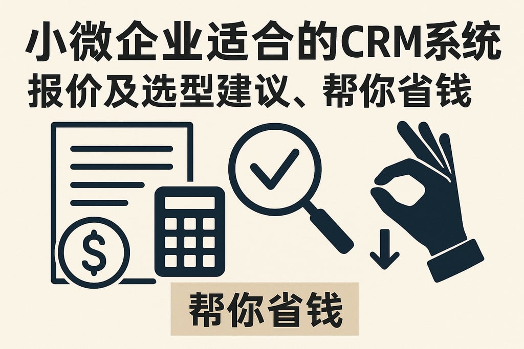 小微企业适合的CRM系统报价及选型建议，帮你省钱
