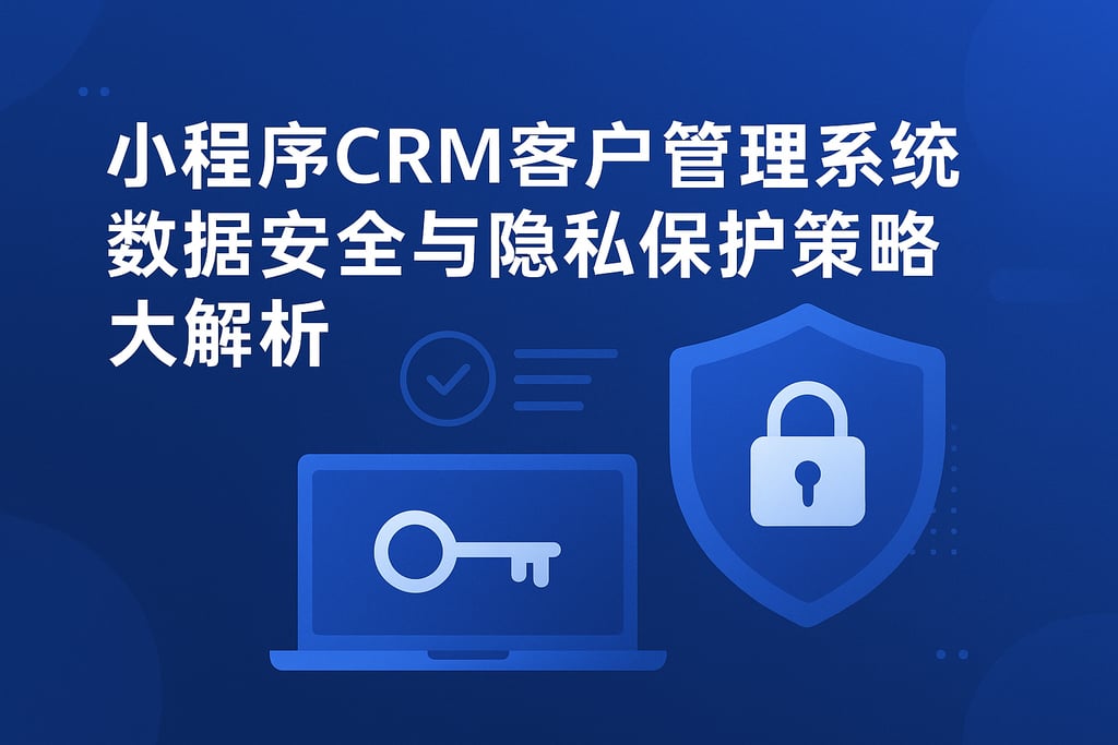 小程序CRM客户管理系统数据安全与隐私保护策略大解析