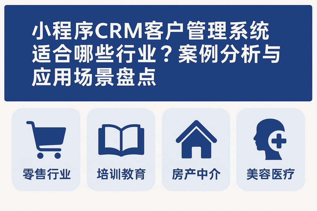 小程序CRM客户管理系统适合哪些行业？案例分析与应用场景盘点
