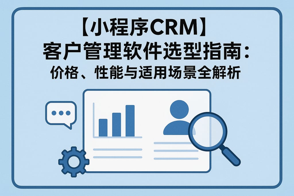 小程序CRM客户管理软件选型指南：价格、性能与适用场景全解析