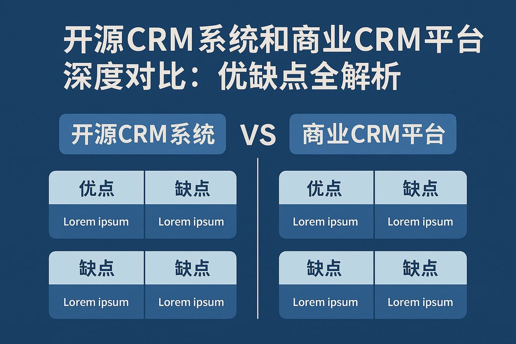 开源CRM系统和商业CRM平台深度对比：优缺点全解析