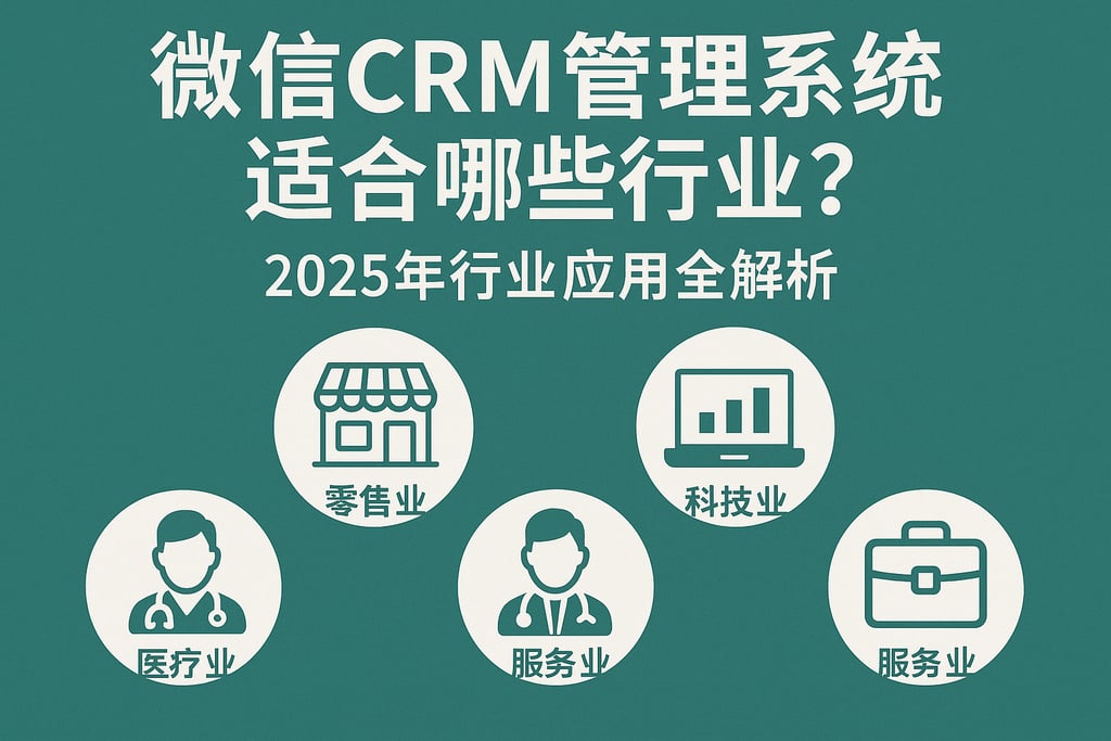 微信CRM管理系统适合哪些行业？2025年行业应用全解析