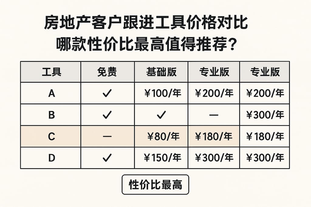房地产客户跟进工具价格对比，哪款性价比最高值得推荐？