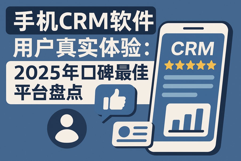 手机CRM软件用户真实体验：2025年口碑最佳平台盘点