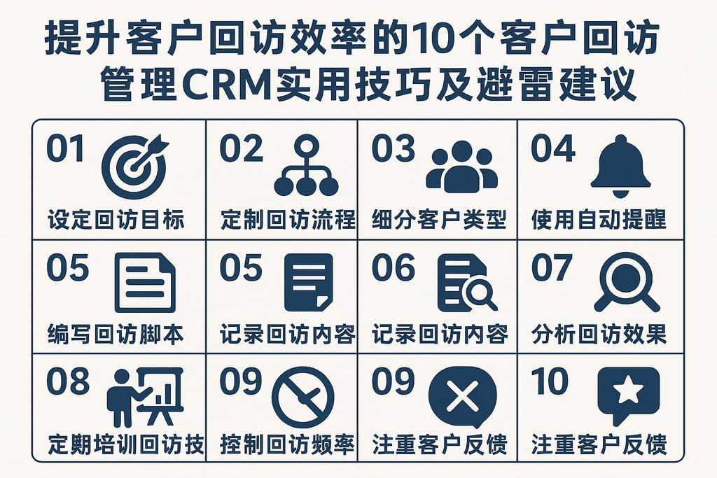 提升客户回访效率的10个客户回访管理CRM实用技巧及避雷建议