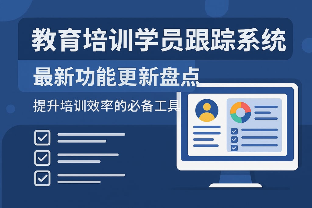 教育培训学员跟踪系统最新功能更新盘点，提升培训效率的必备工具