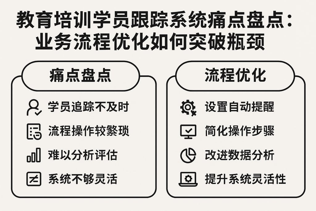教育培训学员跟踪系统痛点盘点：业务流程优化如何突破瓶颈
