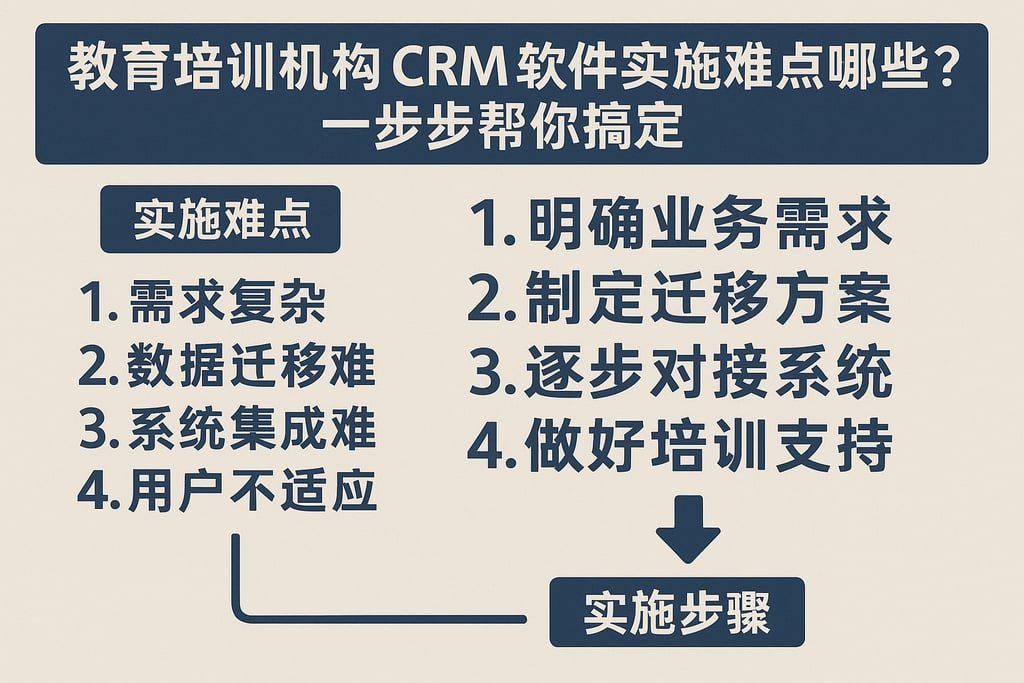教育培训机构CRM软件实施难点有哪些？一步步帮你搞定