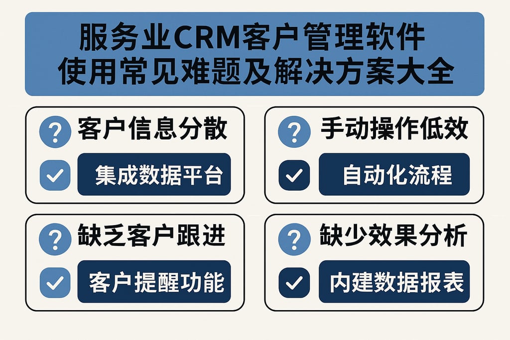 服务业CRM客户管理软件使用常见难题及解决方案大全