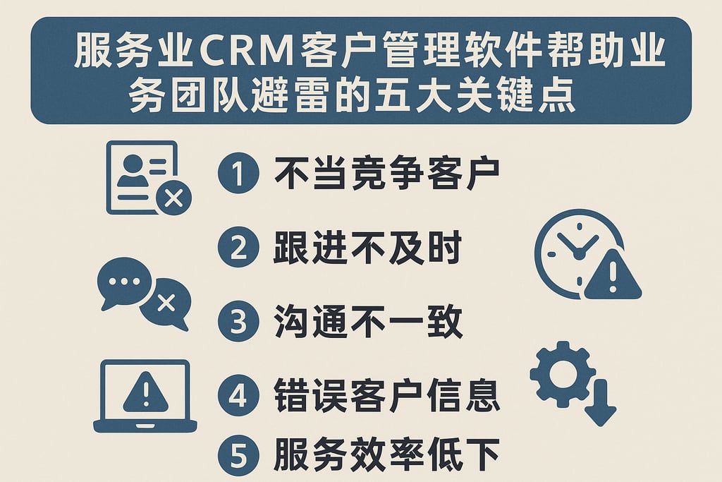 服务业CRM客户管理软件帮助业务团队避雷的五大关键点