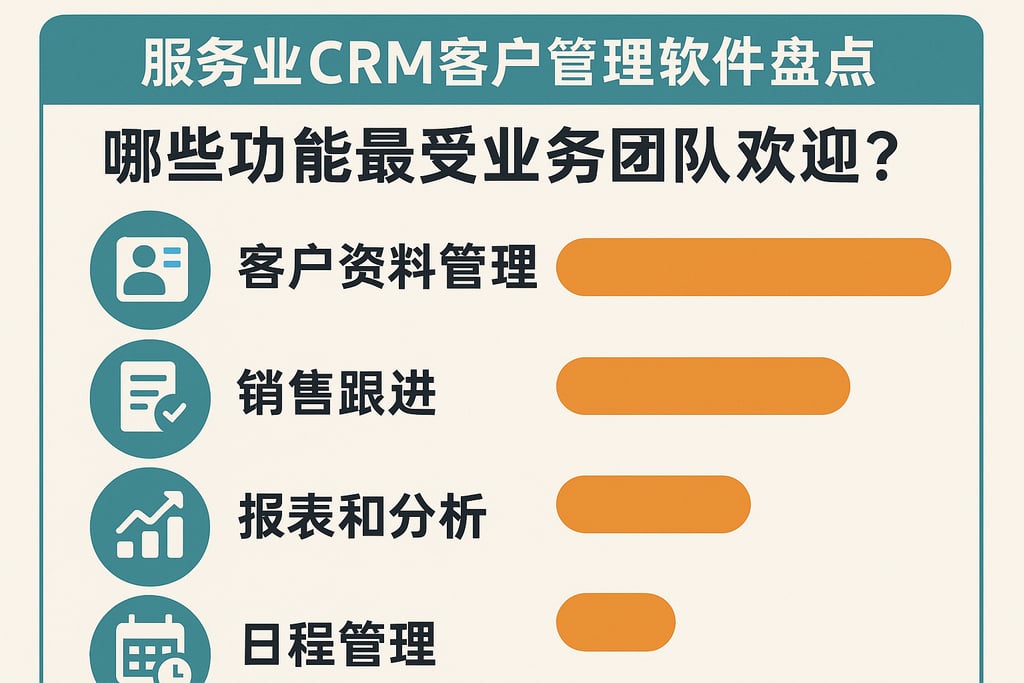 服务业CRM客户管理软件盘点，哪些功能最受业务团队欢迎？
