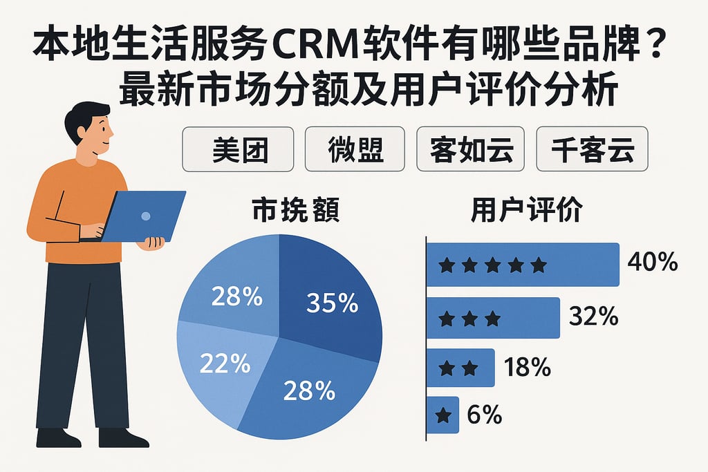 本地生活服务CRM软件有哪些品牌？最新市场份额及用户评价分析