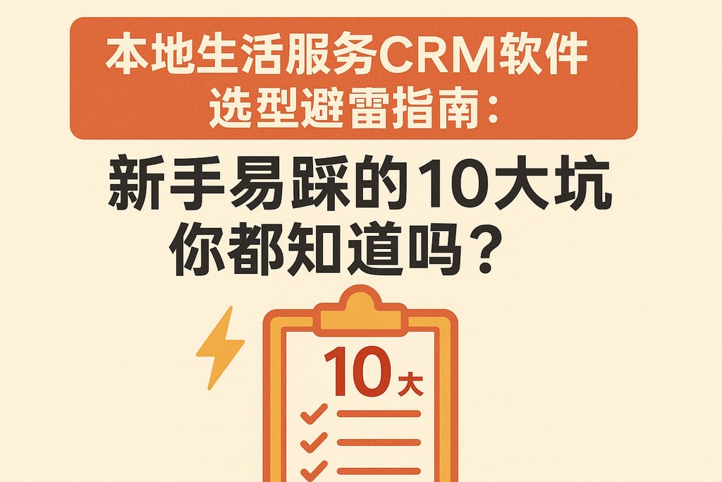 本地生活服务CRM软件选型避雷指南：新手易踩的10大坑你都知道吗？