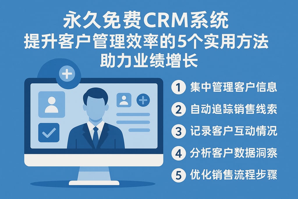 永久免费CRM系统提升客户管理效率的5个实用方法，助力业绩增长