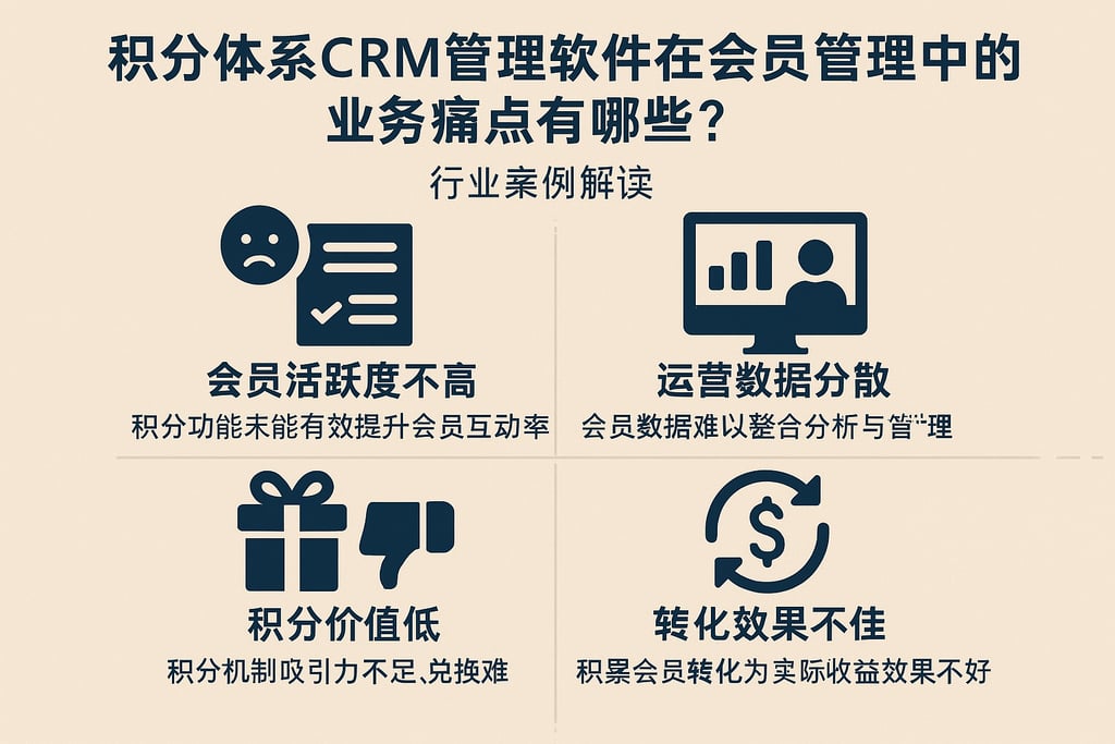 积分体系CRM管理软件在会员管理中的业务痛点有哪些？行业案例解读