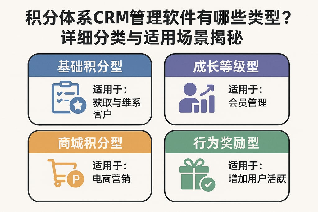 积分体系CRM管理软件有哪些类型？详细分类与适用场景揭秘