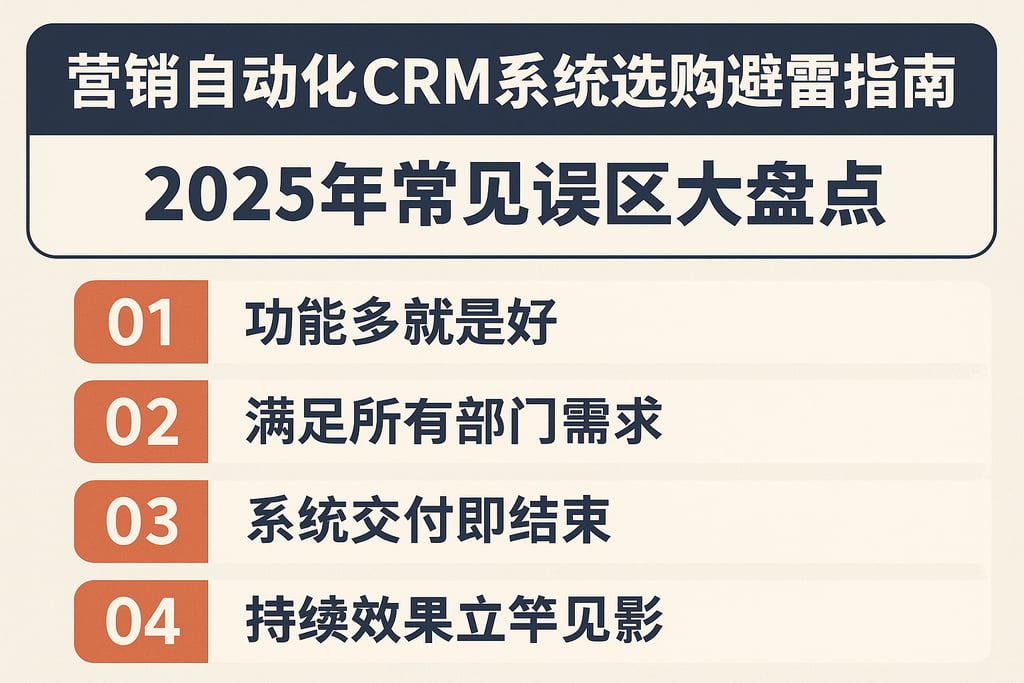 营销自动化CRM系统选购避雷指南，2025年常见误区大盘点
