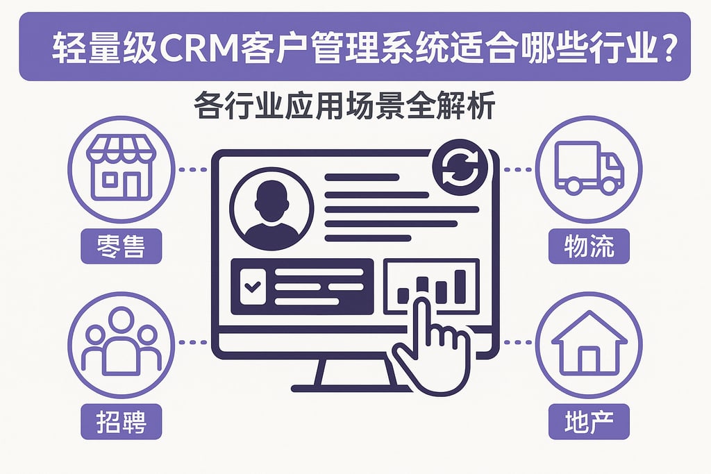 轻量级CRM客户管理系统适合哪些行业？各行业应用场景全解析