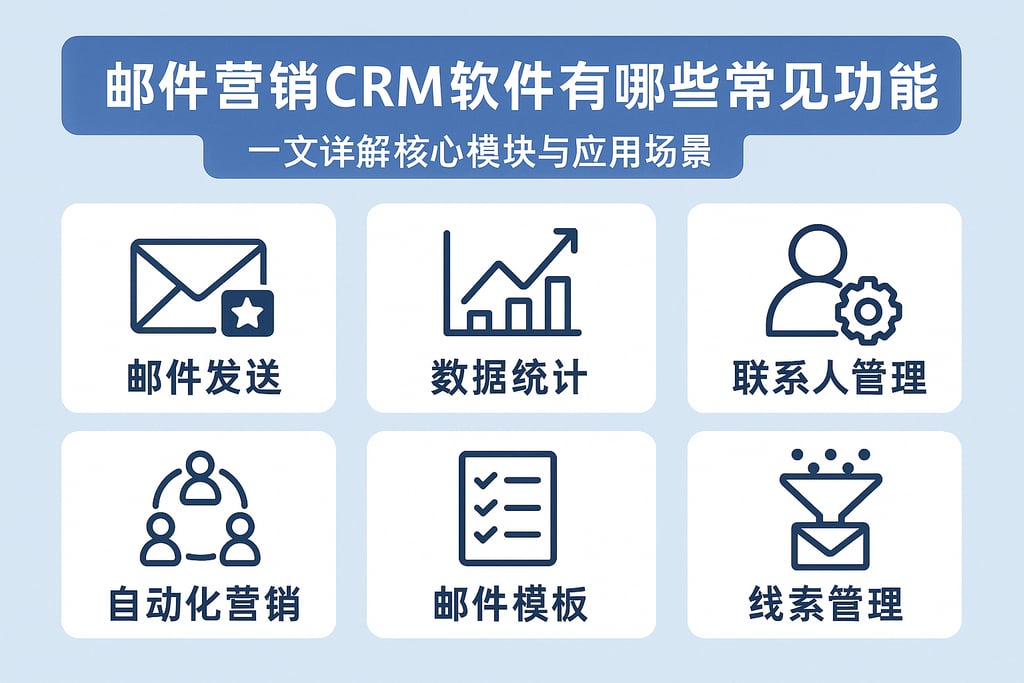 邮件营销CRM软件有哪些常见功能？一文详解核心模块与应用场景