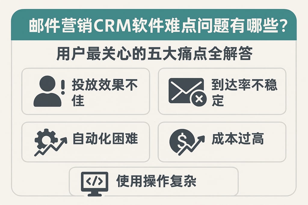 邮件营销CRM软件难点问题有哪些？用户最关心的五大痛点全解答