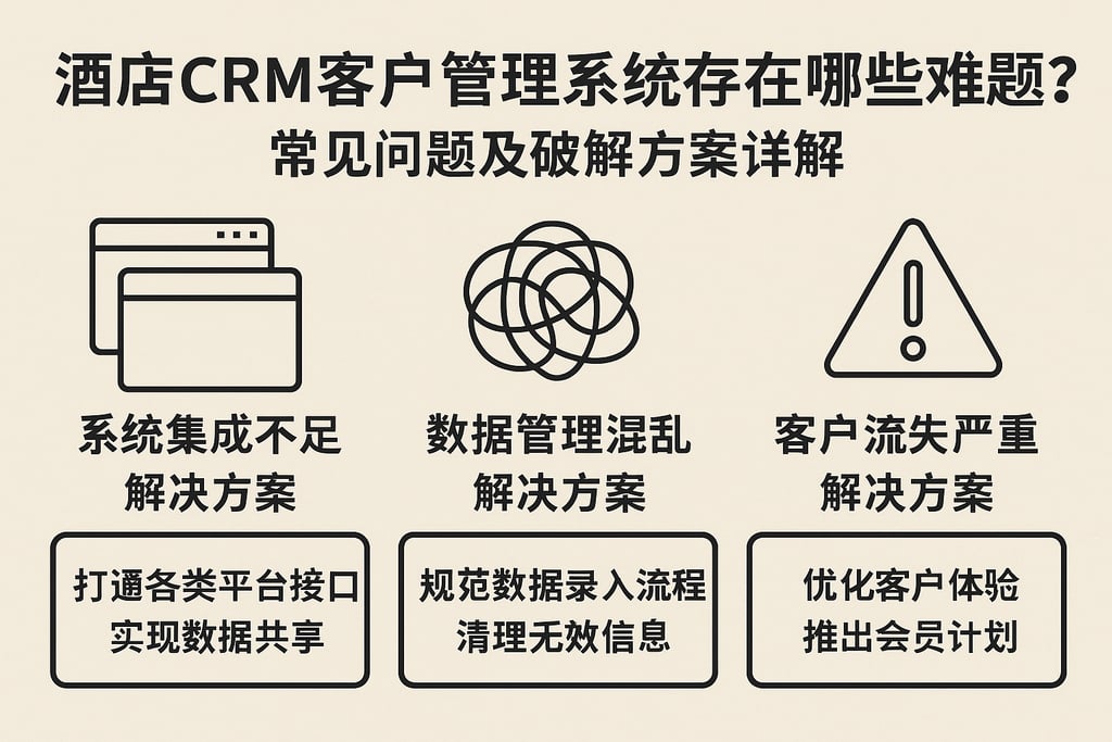 酒店CRM客户管理系统存在哪些难题？常见问题及破解方案详解