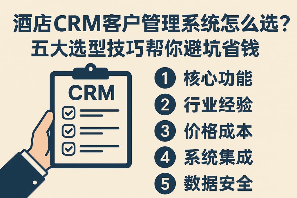 酒店CRM客户管理系统怎么选？五大选型技巧帮你避坑省钱