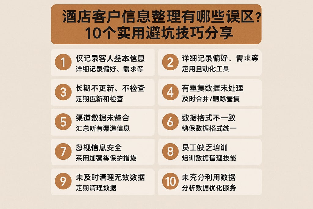 酒店客户信息整理有哪些常见误区？10个实用避坑技巧分享